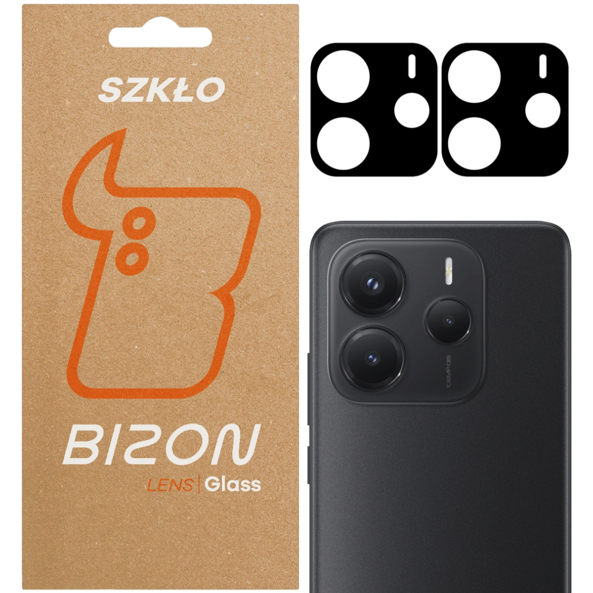 Szkło na aparat Bizon Glass Lens do  Redmi Note 14 5G, 2 sztuki